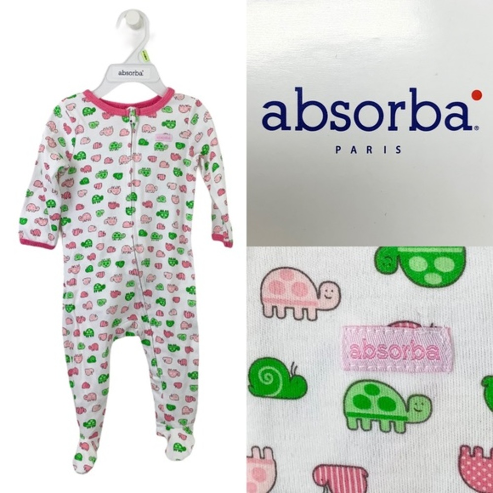 NWT absorba Paris Footed Zip 1 Piece Romper